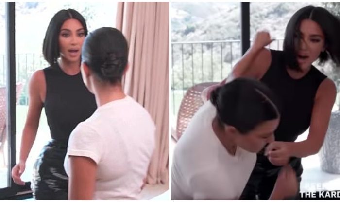 Kim PUNCHES Kourtney in the face on KUWTK: "Don't EVER come at me like that!"