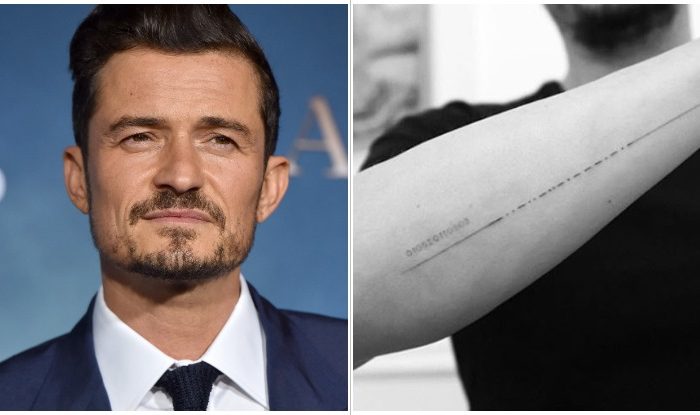 Orlando Bloom Debuted His Corrected Tattoo Jokingly Saying He "Finally Dot It Right"