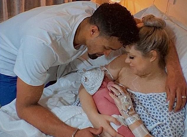 Ashley Banjo's wife Francesca Abbott gives birth to their second child as couple welcome baby son Micah Grace to the world in sweet snap