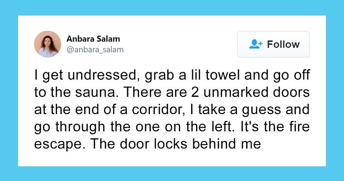 This Woman Posted A Story Of How She Got Stuck Naked In A German Spa To Cheer Everyone Up And It Went Viral!