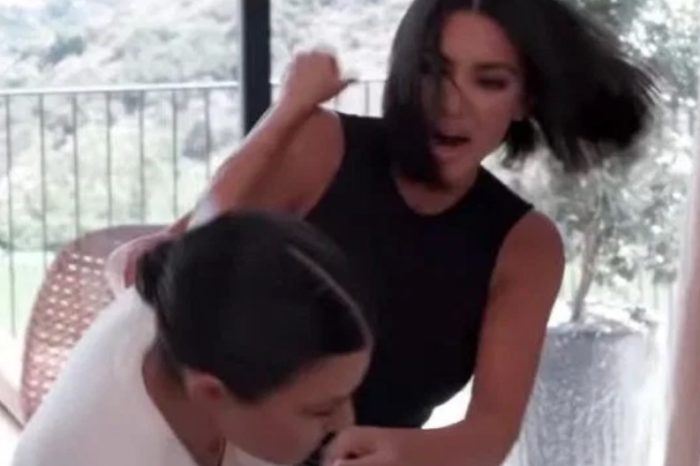 Kourtney Kardashian Responds To Kim Kardashian After Younger Sister Hits Her In The Face
