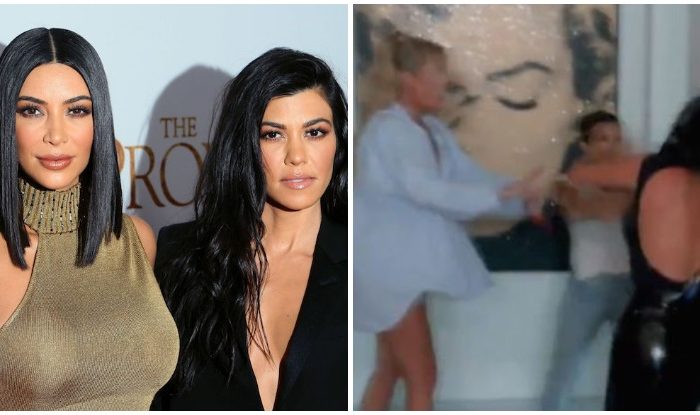Turns Out Kourtney Kardashian Slapped Kim So Hard Her Makeup Transferred To The Wall