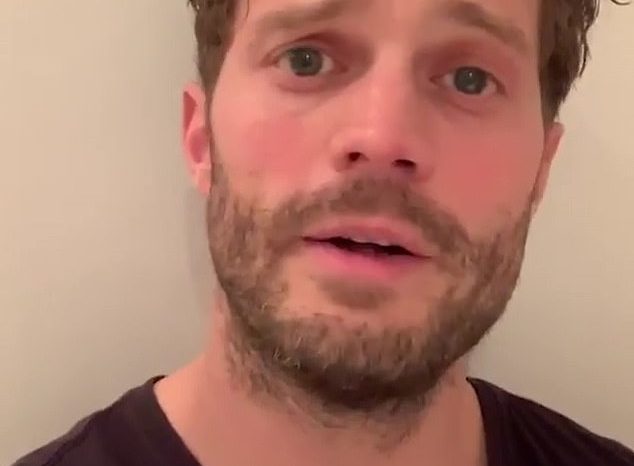 'Party for one!': Jamie Dornan celebrates his 38th birthday in lockdown with a game of Twister