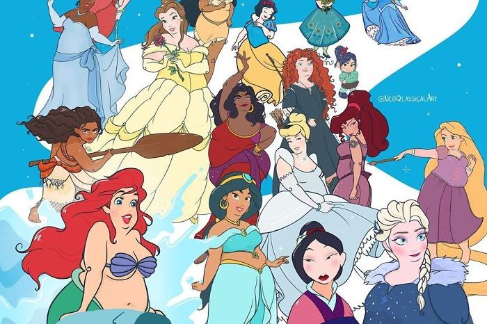 Artist Wants To Spread Body Positivity, Reimagines Disney Characters To Be Plus-Sized