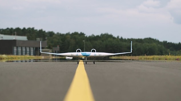 Prototype Of The 'Flying-V' Plane Built By KLM That Burns 20% Less Fuel Than Traditional Aircraft Takes To The Skies For The First Time